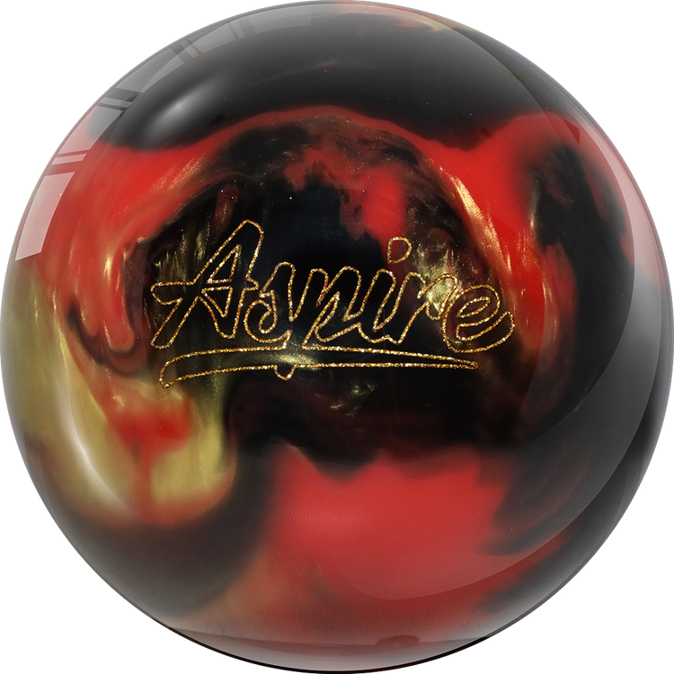 Aspire Black/Red/Gold Bowling Ball