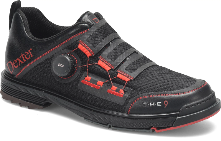 Dexter The 9 Stryker Boa BOA Black/Red Bowling Shoes
