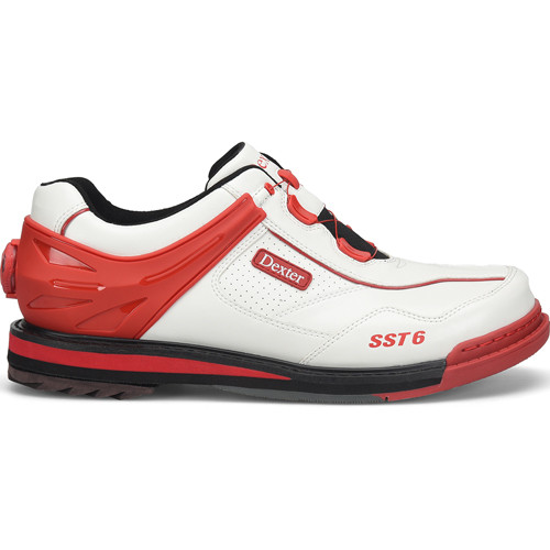 Dexter SST6 Hybrid Boa BOA White/Red Right Hand Bowling Shoes Wide