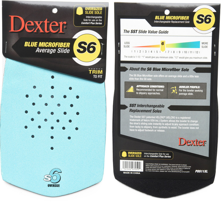 Dexter SST Replacement Slide Sole S6 Blue Microfiber XL