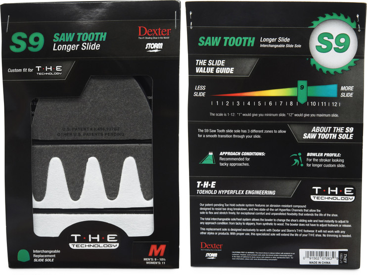 Dexter THE 9 Replacement Slide Sole S9 Saw Tooth