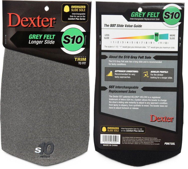 Dexter SST Replacement Slide Sole S10 Grey Felt
