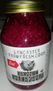 New! Organic Red Sauerkraut 32 oz from Lancaster farm fresh coop