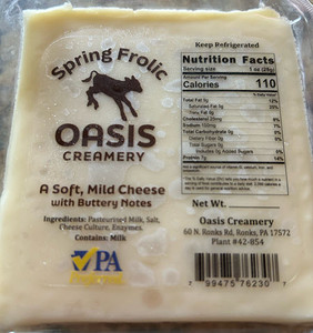 Oasis Pasteurized Spring Frolic Grass-Fed Cheese Oasis Pasteurized Spring Frolic Grass-Fed Cheese