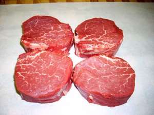 Organic, Grass-Fed Filet Mignon Steak from Burkholder's farm. 0.5 lb approx Organic, Grass-Fed Filet Mignon Steak from Burkholder's farm. 0.5 lb approx