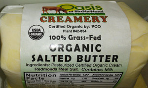 Oasis Organic Grass-Fed Salted Butter with Redmonds sea salt (1/2 LB) Oasis Organic Grass-Fed Salted Butter with Redmonds sea salt (1/2 LB)