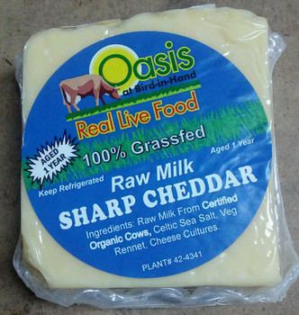 Oasis Raw Organic Grass-Fed Sharp Cheddar os Oasis Raw Organic Grass-Fed Sharp Cheddar os