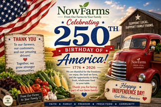America’s 250th Birthday | Farm-to-Table Gratitude from NowFarms