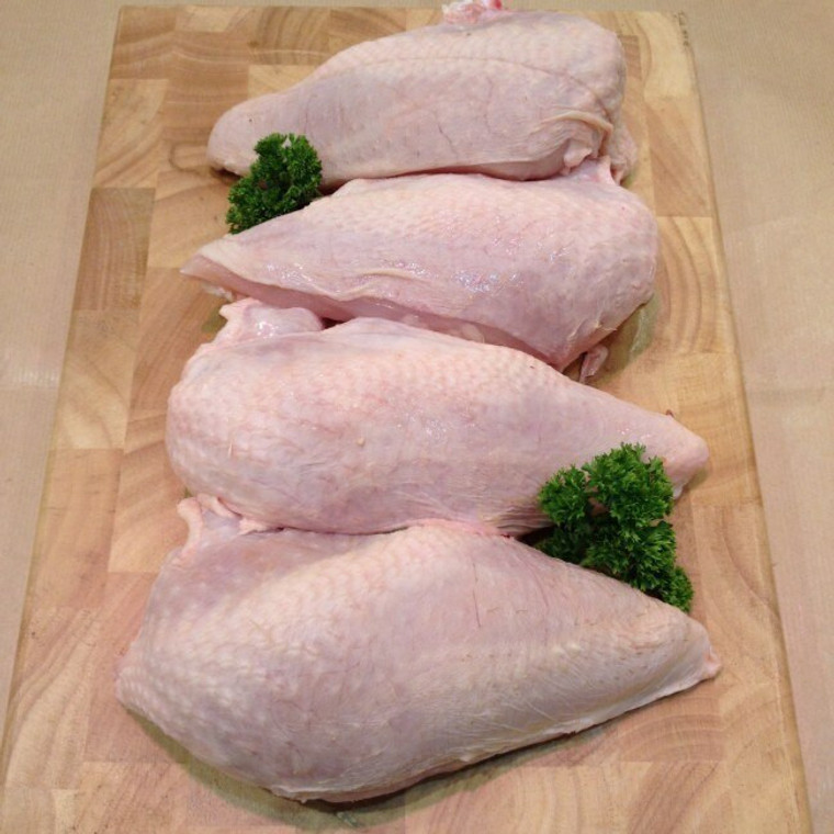 Organic Soy-Free Chicken Breast, Bone In, Skin on, Pastured 2 lbs