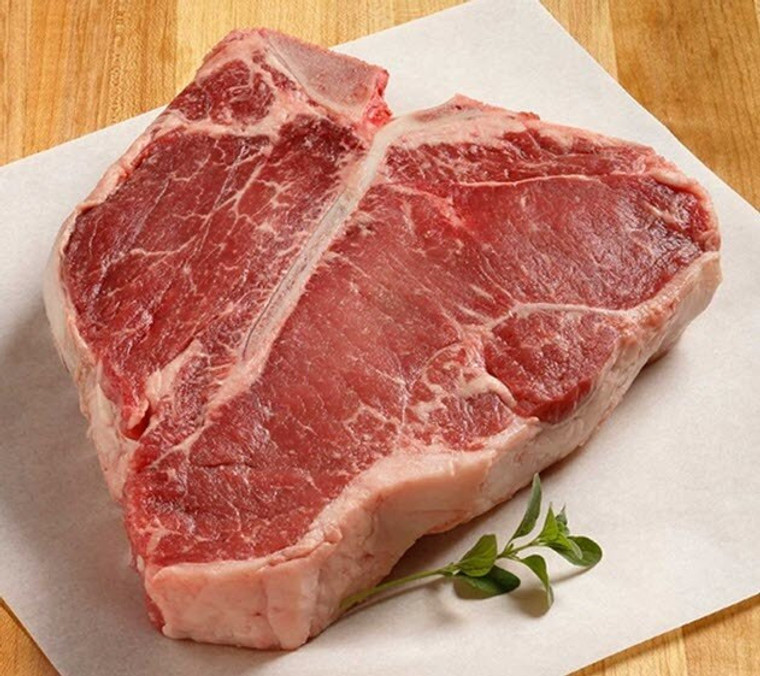 Beef Porterhouse steak, Organically raised,  Grass-Fed, Pastured 1lb