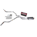 Silverado 96-99 dual exhaust 2.5 SS pipe Flowmaster 50  Corner exit