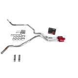 Silverado 07-13 dual exhaust 2.5 SS pipe Cherry Bomb Extreme RW Tip Corner exit