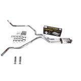 Silverado 07-13 dual exhaust 2.5 SS pipe Magnaflow RC Tip Corner exit