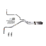 Silverado 07-13 dual exhaust 2.5 SS pipe Stainless muffler SW Tip Side Exit