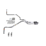 Silverado 07-13 dual exhaust 2.5 SS pipe 1 chamber muffler SW Tip Side Exit