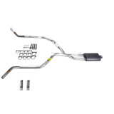 S10 / S15 95-01 dual exhaust 2.25 pipe Flowsound Muffler RW Tip Corner exit