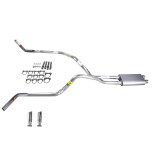Silverado 96-99 dual exhaust 2.25 pipe dual inlet Flowsound Muffler RC Tip Corner exit