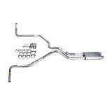 Silverado 96-99 dual exhaust 2.25 MA pipe dual inlet Flowsound Muffler  Side Exit