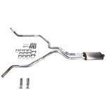 Dakota 97-05 dual exhaust 2.5 MA pipe Stainless muffler RC Tip Corner exit