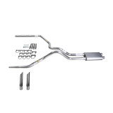 Silverado 96-99 dual exhaust 2.5 MA pipe dual inlet Flowsound Muffler SW Tip