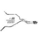 Dakota 97-05 dual exhaust 2.5 MA pipe 1 chamber muffler  Corner exit
