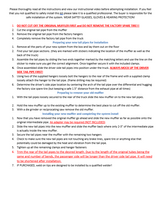 Shopline Dual Exhaust Kit Instructions