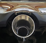 Dodge 2.5" Aluminized "through bumper" adapters with double rolled tips