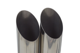 Chrome Tip Slash Cut Weld-On 12" x 3.5" x 3" 