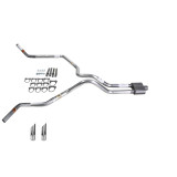 Ram 02-03 dual exhaust 2.5 SS pipe 1 chamber muffler SW Tip Corner exit