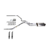 Ram 09-13 dual exhaust 2.5 SS pipe Stainless muffler SW Tip