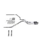 F150 07-13 dual exhaust 2.5 SS pipe 1 chamber muffler RW Tip
