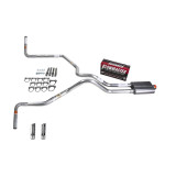 F150 07-13 dual exhaust 2.5 SS pipe Flowmaster 40  RW Tip Side Exit