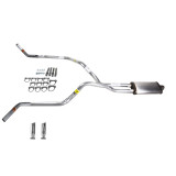 Dakota 87-96 dual exhaust 2.5 pipe Stainless muffler RC Tip Corner exit