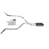 Dakota 87-96 dual exhaust 2.5 pipe Flowsound Muffler  Corner exit