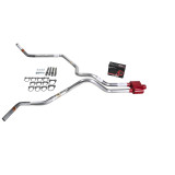 Silverado 88-95 dual exhaust 2.5 SS pipe Cherry Bomb Extreme  Corner exit