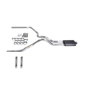Dakota 87-96 dual exhaust 2.5 MA pipe Flowsound Muffler RW Tip