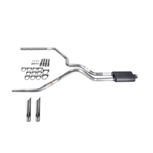 Dakota 87-96 dual exhaust 2.5 MA pipe Flowsound Muffler SW Tip