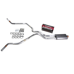 Silverado 99-06 dual exhaust 2.5 SS pipe Flowmaster 50  Corner exit