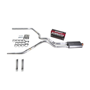 Silverado 99-06 dual exhaust 2.5 SS pipe Flowmaster 50 RW Tip