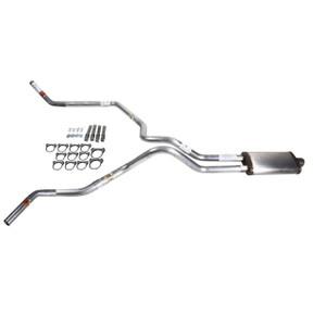Silverado 07-13 dual exhaust 2.5 SS pipe Stainless muffler Side Exit