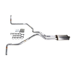 Silverado 07-13 dual exhaust 2.5 SS pipe Stainless muffler  Side Exit
