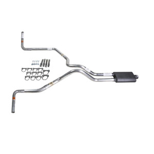 Silverado 07-13 dual exhaust 2.5 SS pipe Flowsound Muffler  Side Exit
