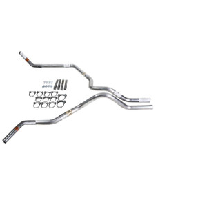 Silverado 07-13 dual exhaust 2.5 SS pipe No Muffler   Corner exit