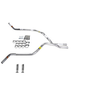 Silverado HD dual exhaust 2.5 pipe No Muffler  RC Tip Corner exit