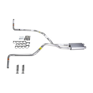 Silverado 96-99 dual exhaust 2.25 pipe dual inlet Flowsound Muffler RC Tip Side Exit