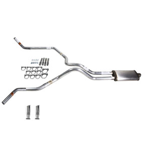 Dakota 97-05 dual exhaust 2.5 MA pipe Stainless muffler RC Tip Corner exit