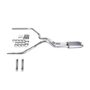 Silverado 96-99 dual exhaust 2.5 MA pipe dual inlet Flowsound Muffler RW Tip