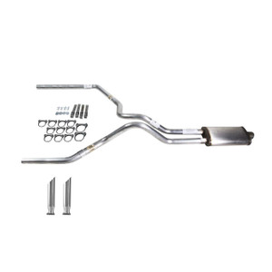 Dakota 97-05 dual exhaust 2.5 MA pipe Stainless muffler SC Tip
