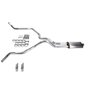Dakota 97-05 dual exhaust 2.5 MA pipe Stainless muffler SW Tip Corner exit