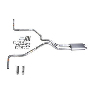 Tundra 00-07 dual exhaust 2.5 MA pipe dual inlet Flowsound Muffler RW Tip Side Exit